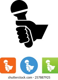 Hand Holding Microphone Icon