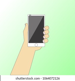 Hand holding a mobile