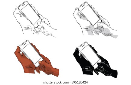 hand holding mobile phone