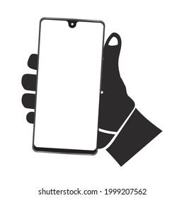 Icono vectorial plano de teléfono móvil o teléfono móvil androide para aplicaciones y sitios web