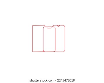 Icono del vector del teléfono móvil de mano