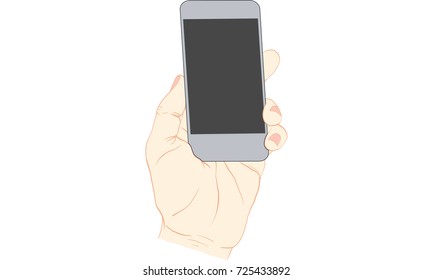 hand holding mobilephone