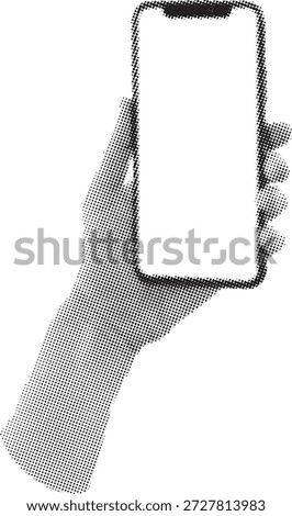 Hand holding a modern smartphone vertically with a blank white screen ready for custom content mockup presentation