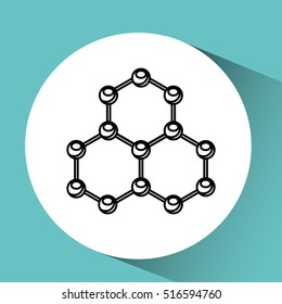 hand holding molecule research vector illustration eps 10