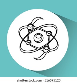 hand holding molecule structure chemical graphic vector illustration eps 10