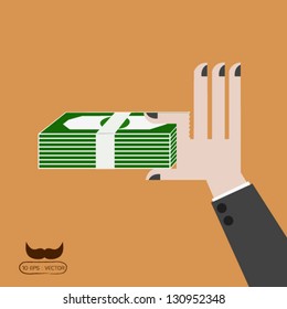 Hand holding money