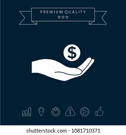 Hand holding money - dollar symbol