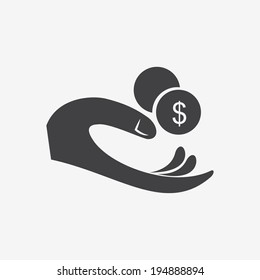 hand holding money icon