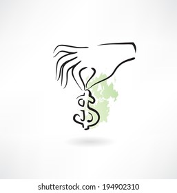 hand holding money icon