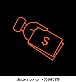 hand holding money icon