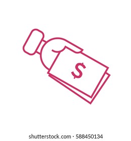hand holding money icon