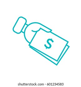 hand holding money icon