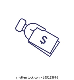 hand holding money icon