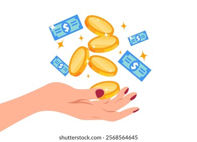 Hand Holding Money – Symbolizing Financial Success and Wealth