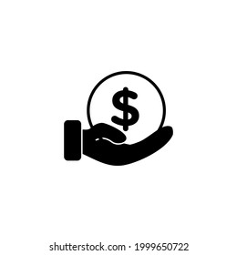 Hand holding money vector illustration design. Gift more,Get more.
