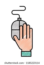 hand holding mouse device equipment