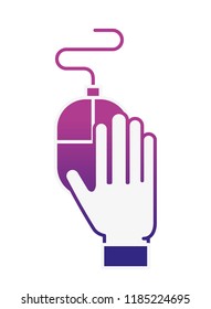 hand holding mouse device equipment