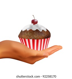 Hand Holding Muffin