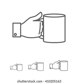 Hand holding mug