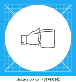 Hand holding mug