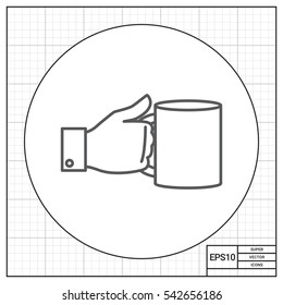 Hand holding mug