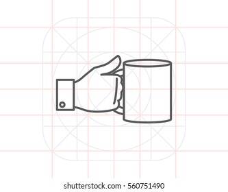 Hand holding mug