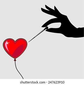 hand holding needle icon . Vector illustration. 
