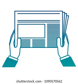 hand holding newspaper business daily