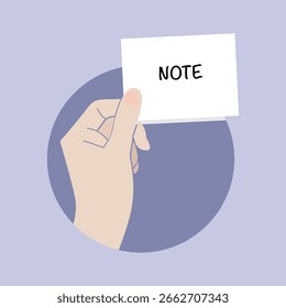 A hand holding a note, ideal for work tasks, content creation, and presentation elements.