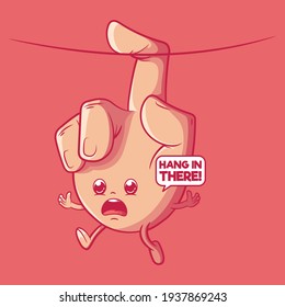 Hand holding on vector illustration. Communication, motivation design concept.