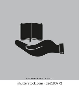 hand holding a open book