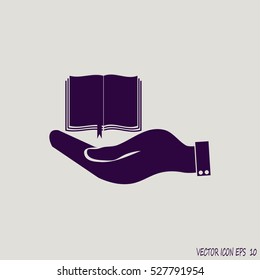hand holding a open book