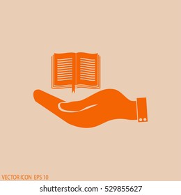 hand holding a open book