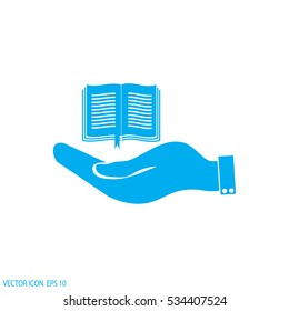 hand holding a open book