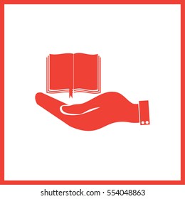hand holding a open book