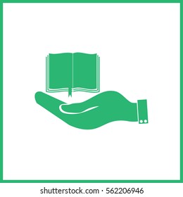 hand holding a open book