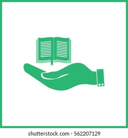 hand holding a open book