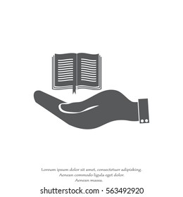 hand holding a open book