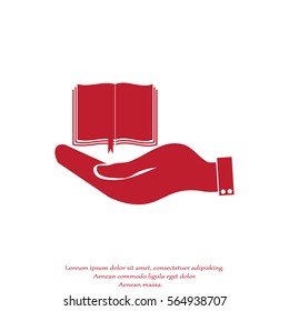 hand holding a open book