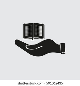 hand holding a open book