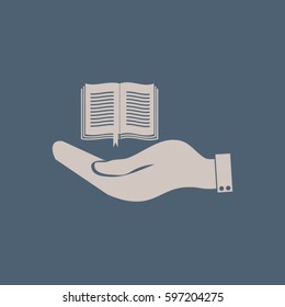 hand holding a open book