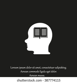 hand holding a open book. symbol icon book