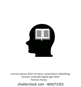 hand holding a open book. symbol icon book