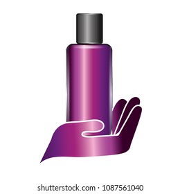 hand holding packaging cream product cosmetic