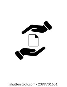 hand holding paper icon, vector best flat icon.