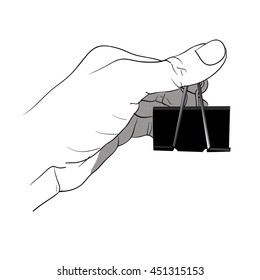 hand holding paper strip