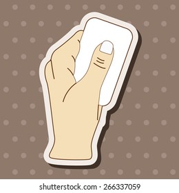 hand holding paper theme elements vector,eps