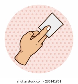 hand holding paper theme elements vector,eps