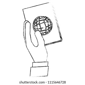 hand holding passport travel tourism