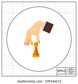 Hand Holding Pawn Icon